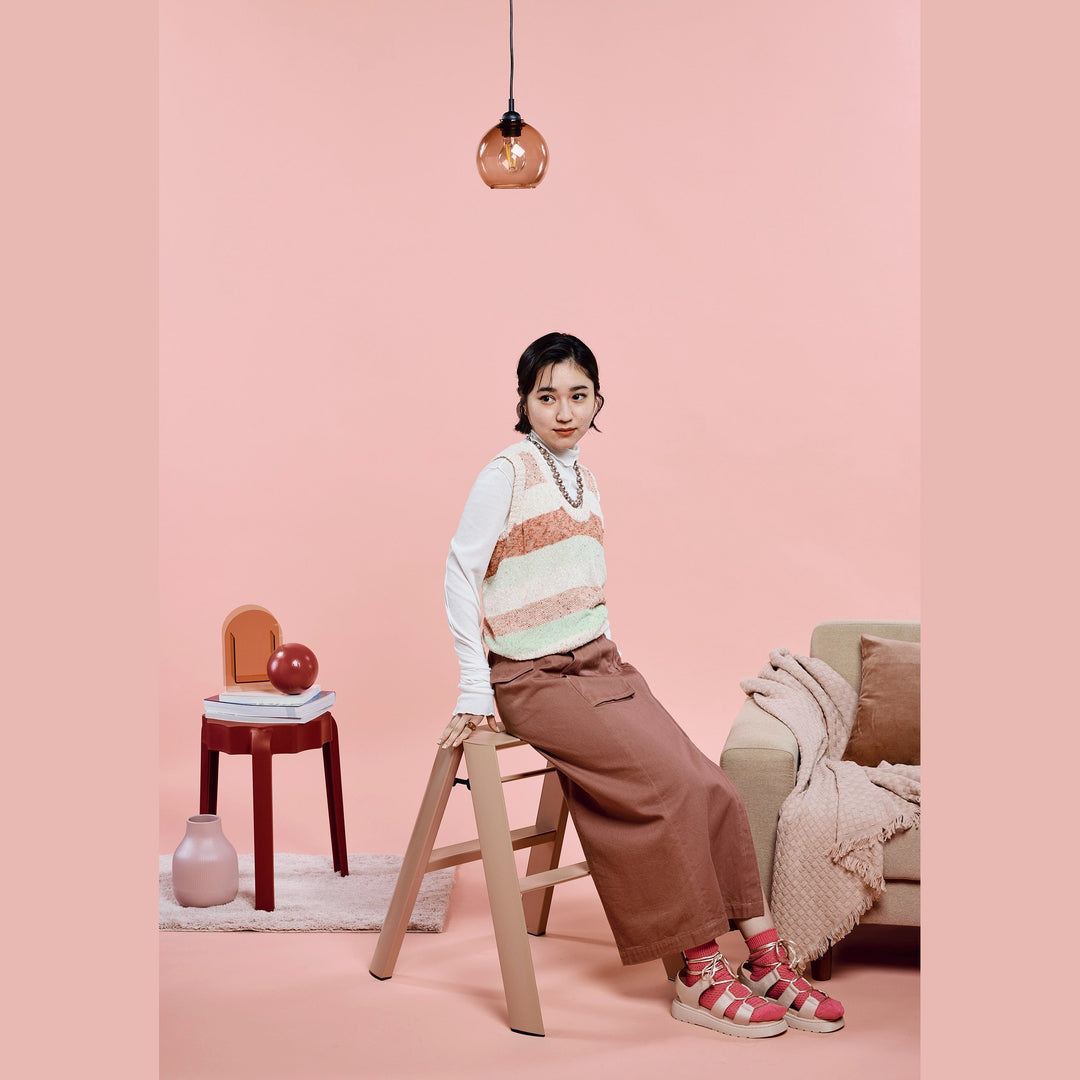 Lucano Step Ladder 2-Step PEACH BROWN