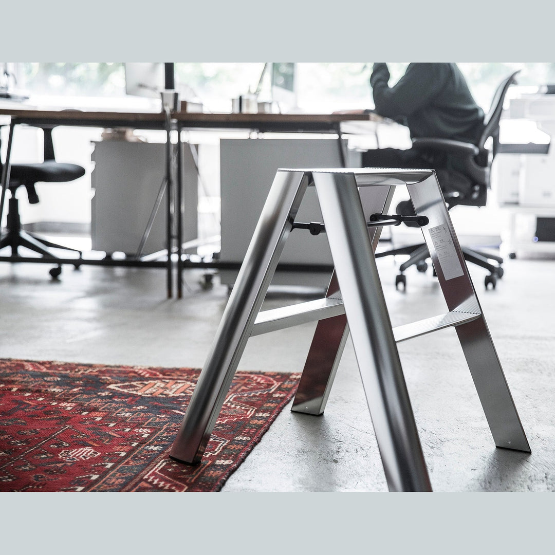 Lucano Premium Step Ladder 2-Step SILVER