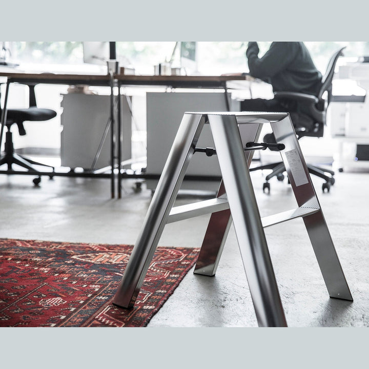 Lucano Premium Step Ladder 2-Step SILVER