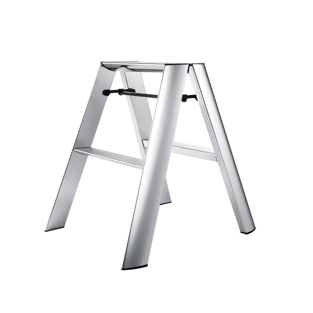 Lucano Premium Step Ladder 2-Step SILVER