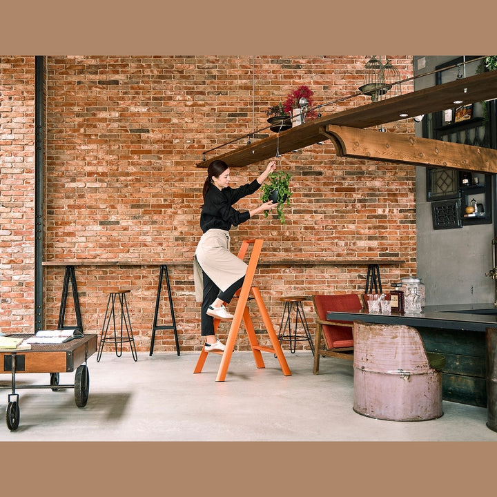 Lucano Step Ladder 3-Step ORANGE