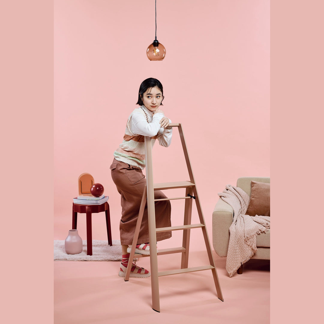 Lucano Step Ladder 3-Step PEACH BROWN