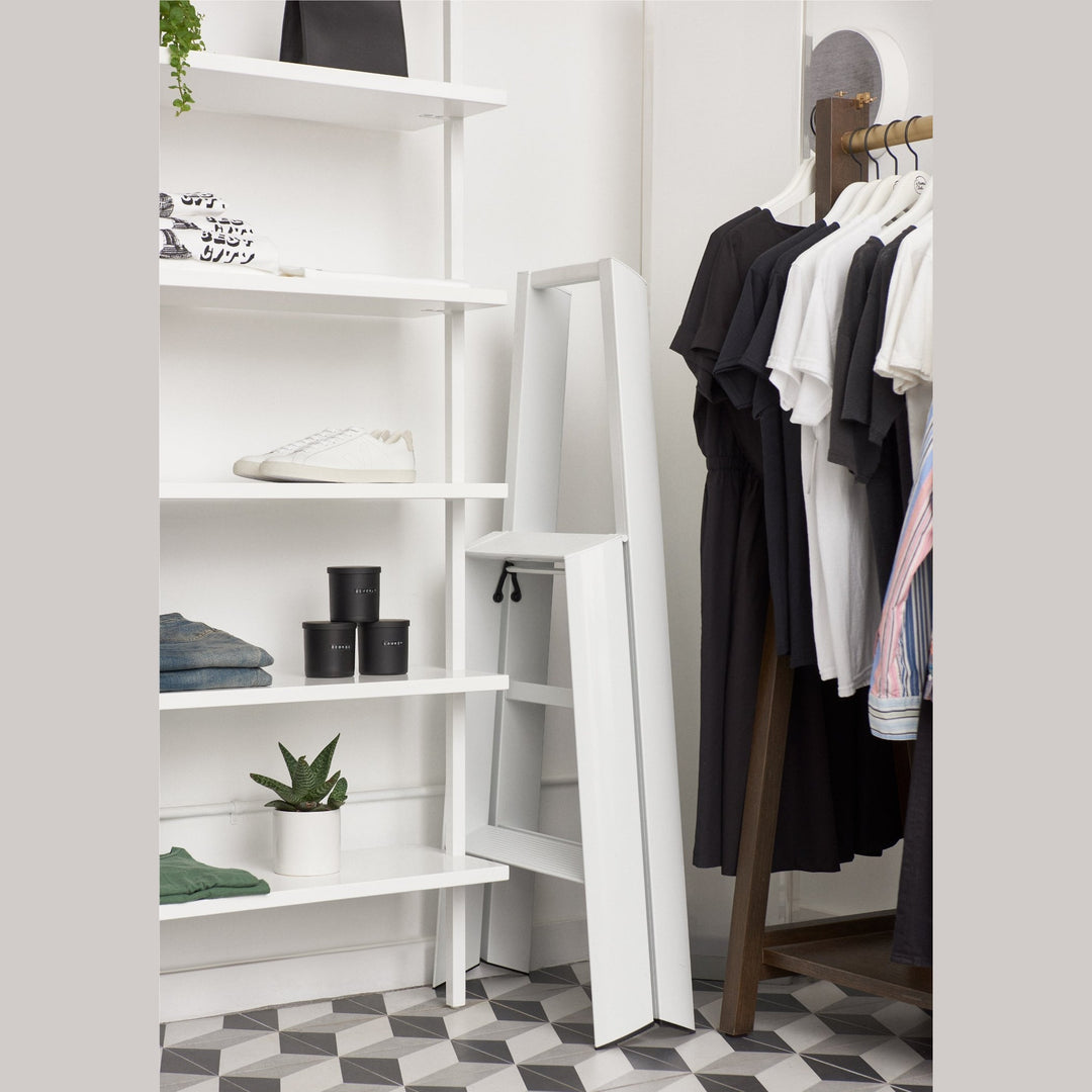 Lucano Wide Step Ladder 3-Step WHITE