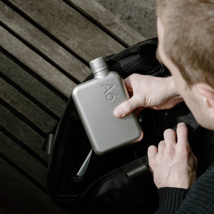 A6 Stainless Steel Memobottle - Satin