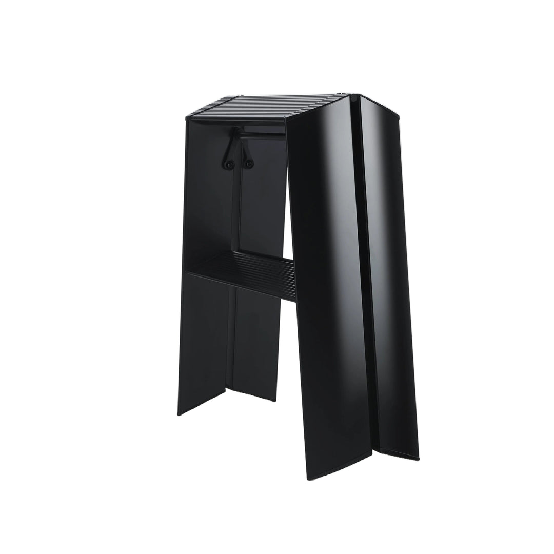Lucano Wide Step Ladder 2-Step BLACK