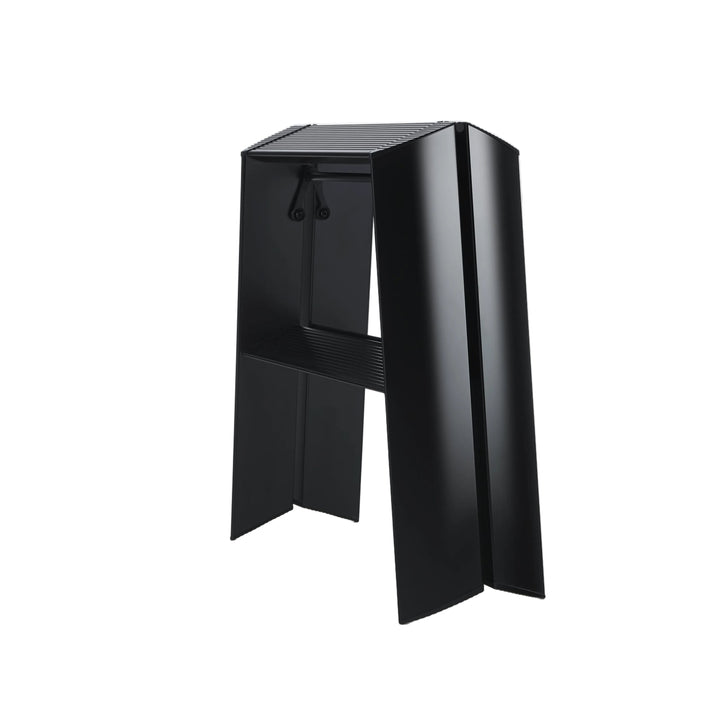 Lucano Wide Step Ladder 2-Step BLACK