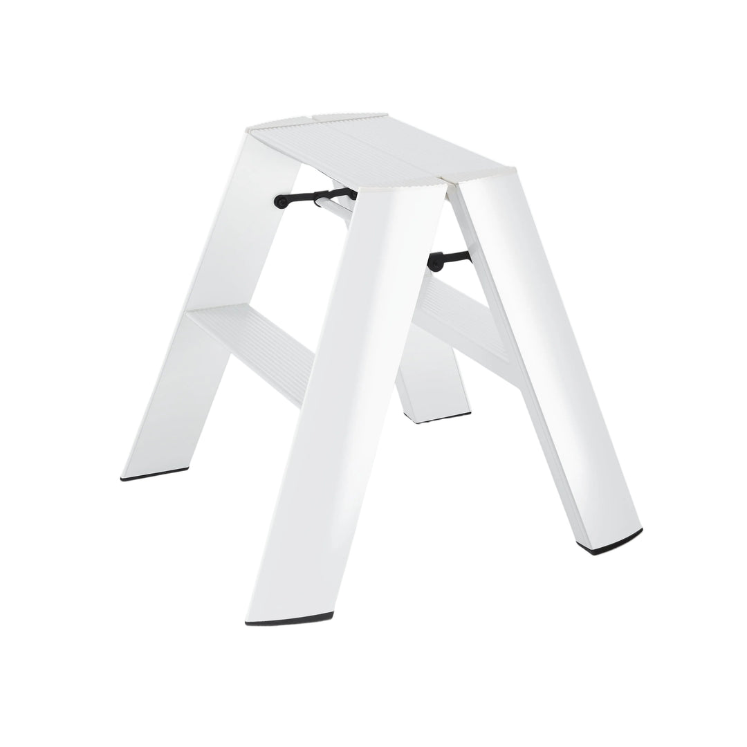 Lucano Wide Step Ladder 2-Step WHITE