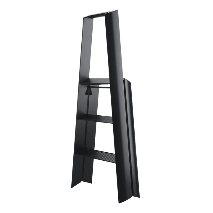 Lucano Wide Step Ladder 3-Step BLACK