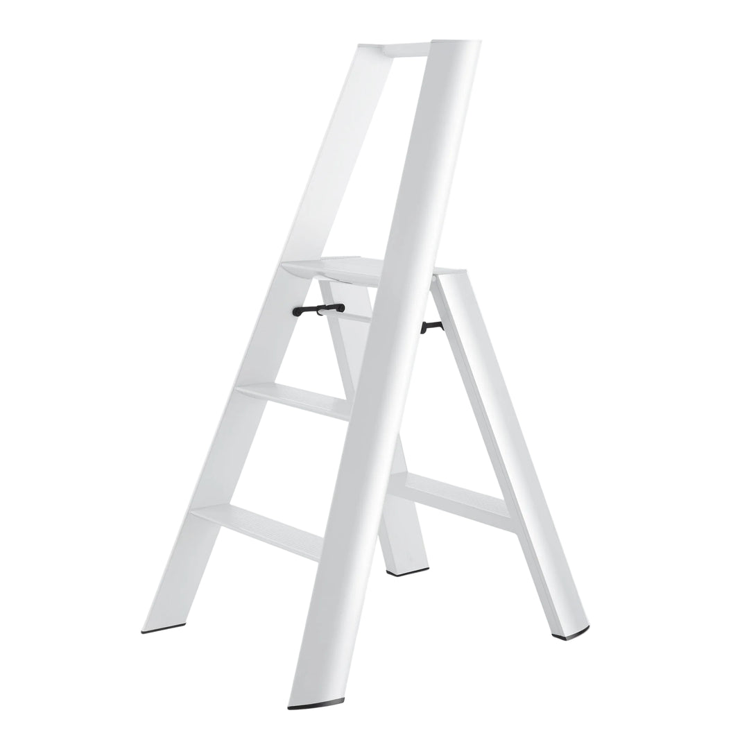 Lucano Wide Step Ladder 3-Step WHITE