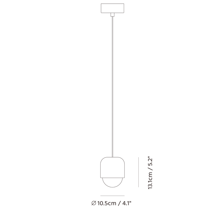 Castle Muse Pendant by Seed Design, dimension drawing