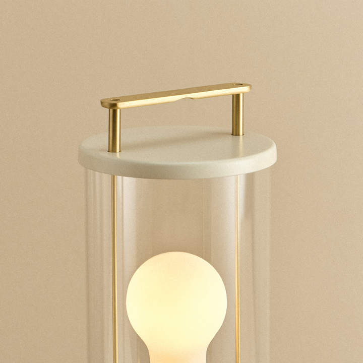 The Muse 2.0 Portable Lamp in Candlenut White