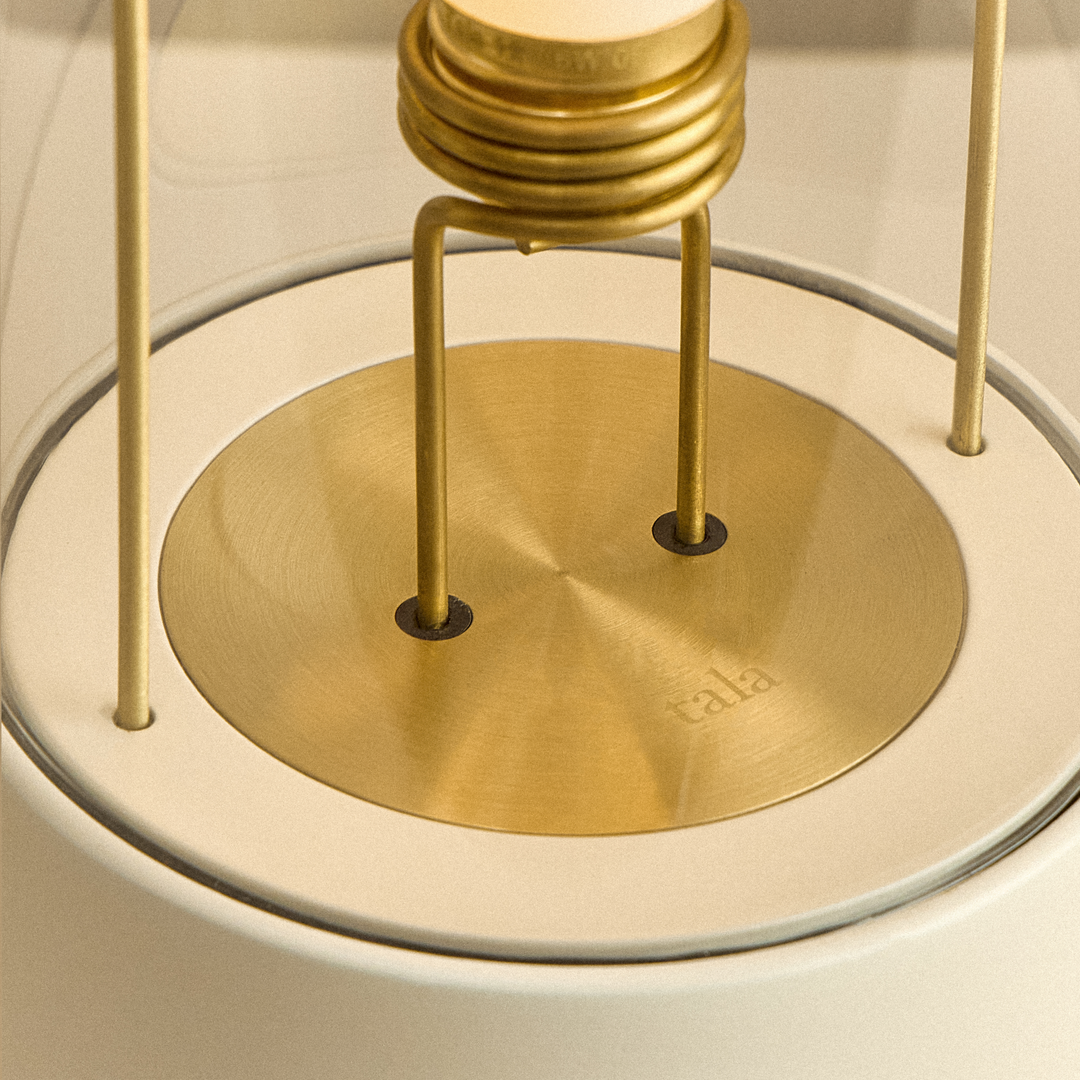 The Muse 2.0 Portable Lamp in Candlenut White