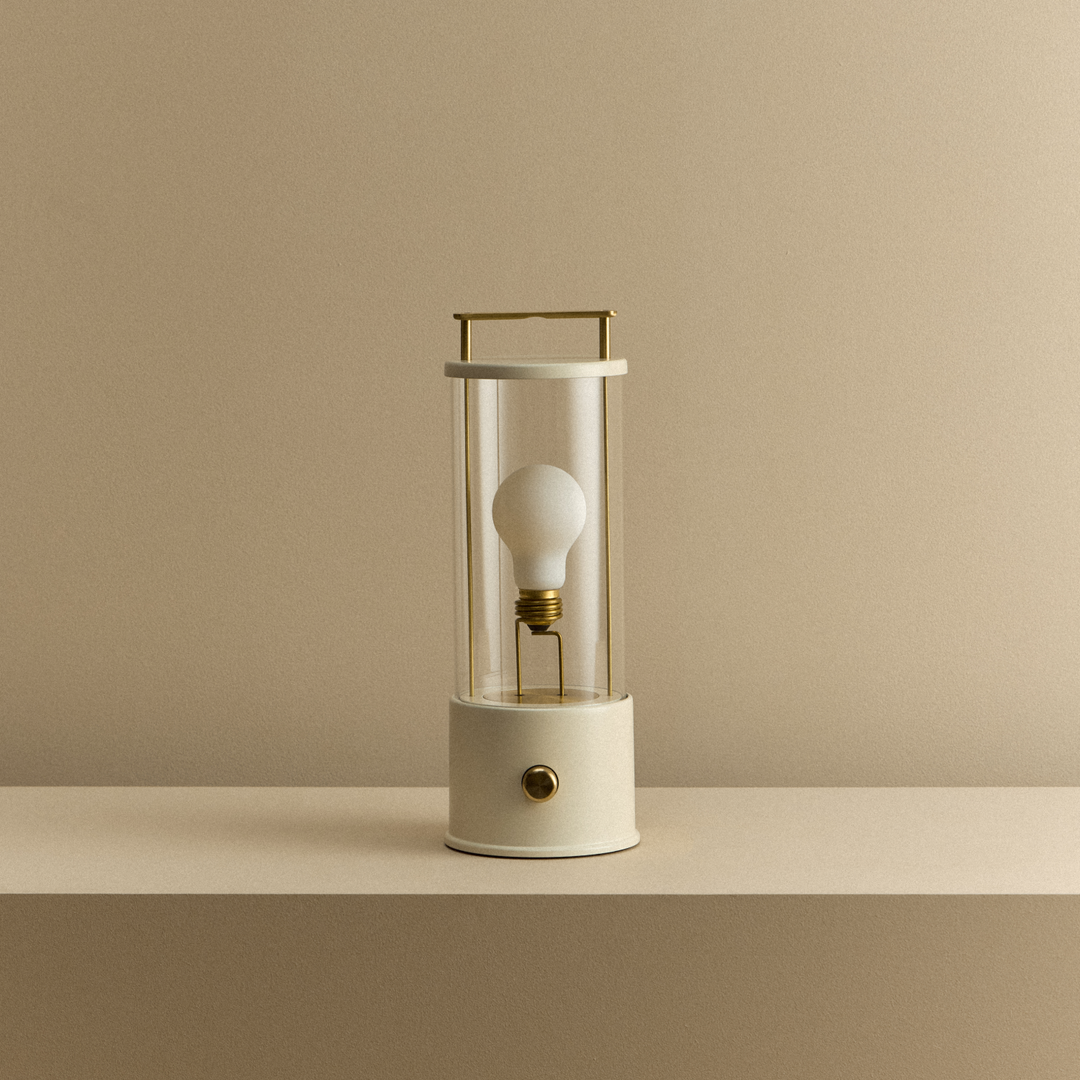 The Muse 2.0 Portable Lamp in Candlenut White