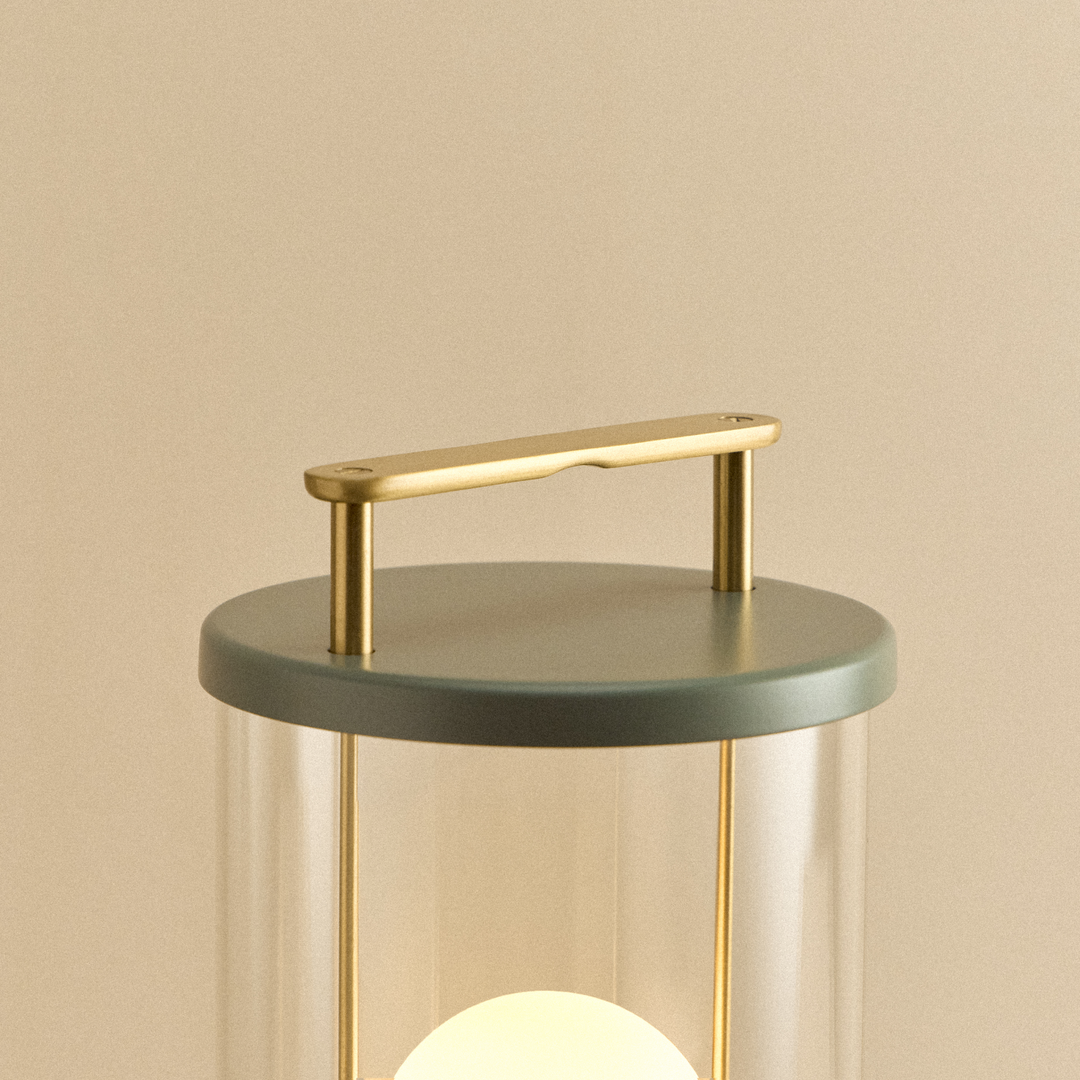 The Muse 2.0 Portable Lamp in Pleasure Garden Green