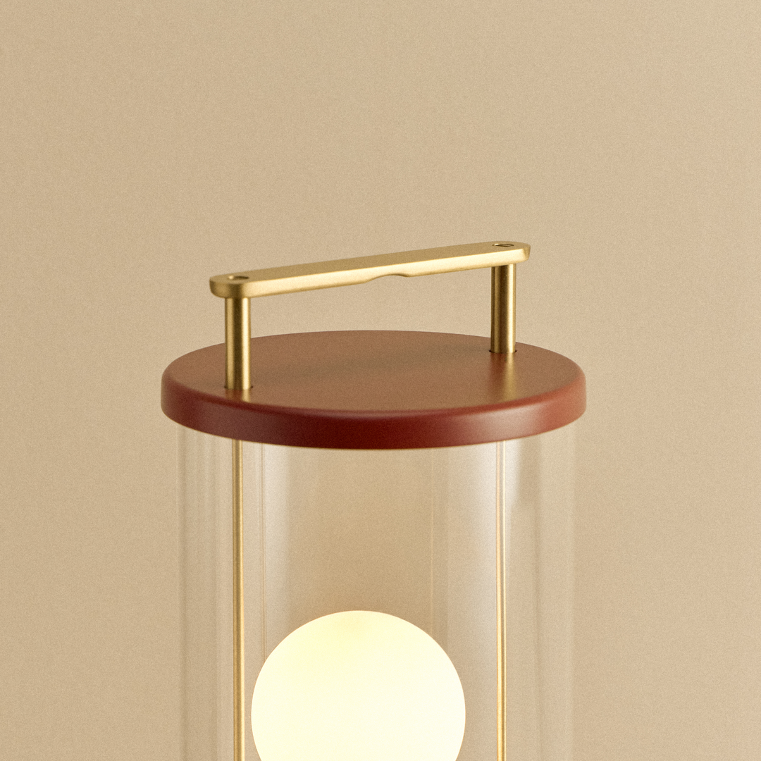 The Muse 2.0 Portable Lamp in Pomona Red