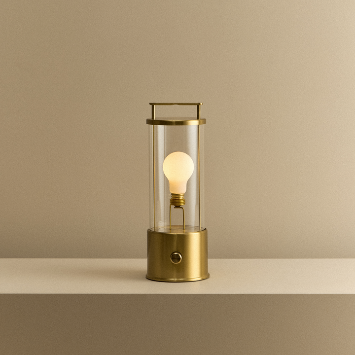 The Muse 2.0 Portable Lamp in Solid Brass