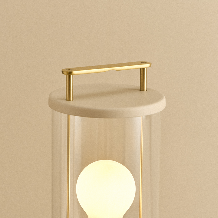 The Muse 2.0 Portable Lamp in Setting Plaster Pink