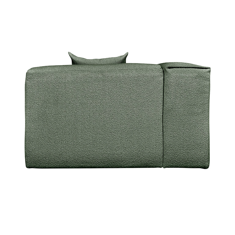Olive green textured modular sofa with minimalist design