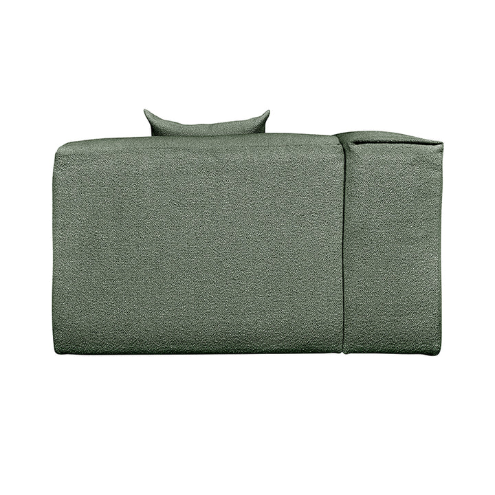 Olive green textured modular sofa with minimalist design