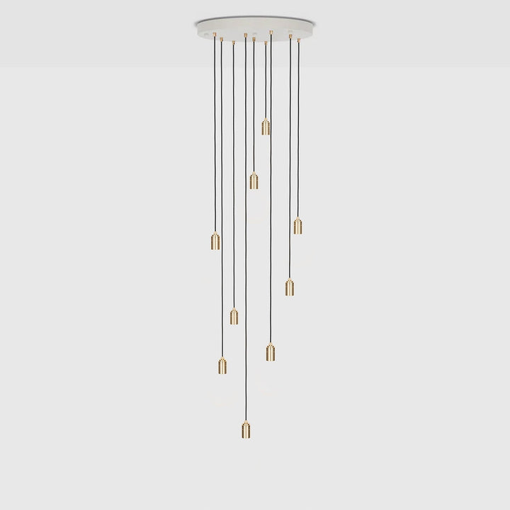 Nine Pendant in Brass
