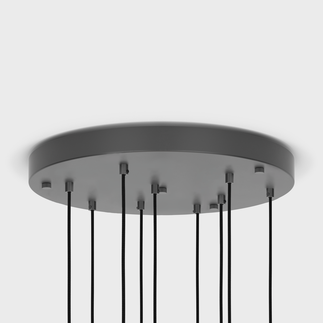 Nine Pendant in Graphite + Voronoi II