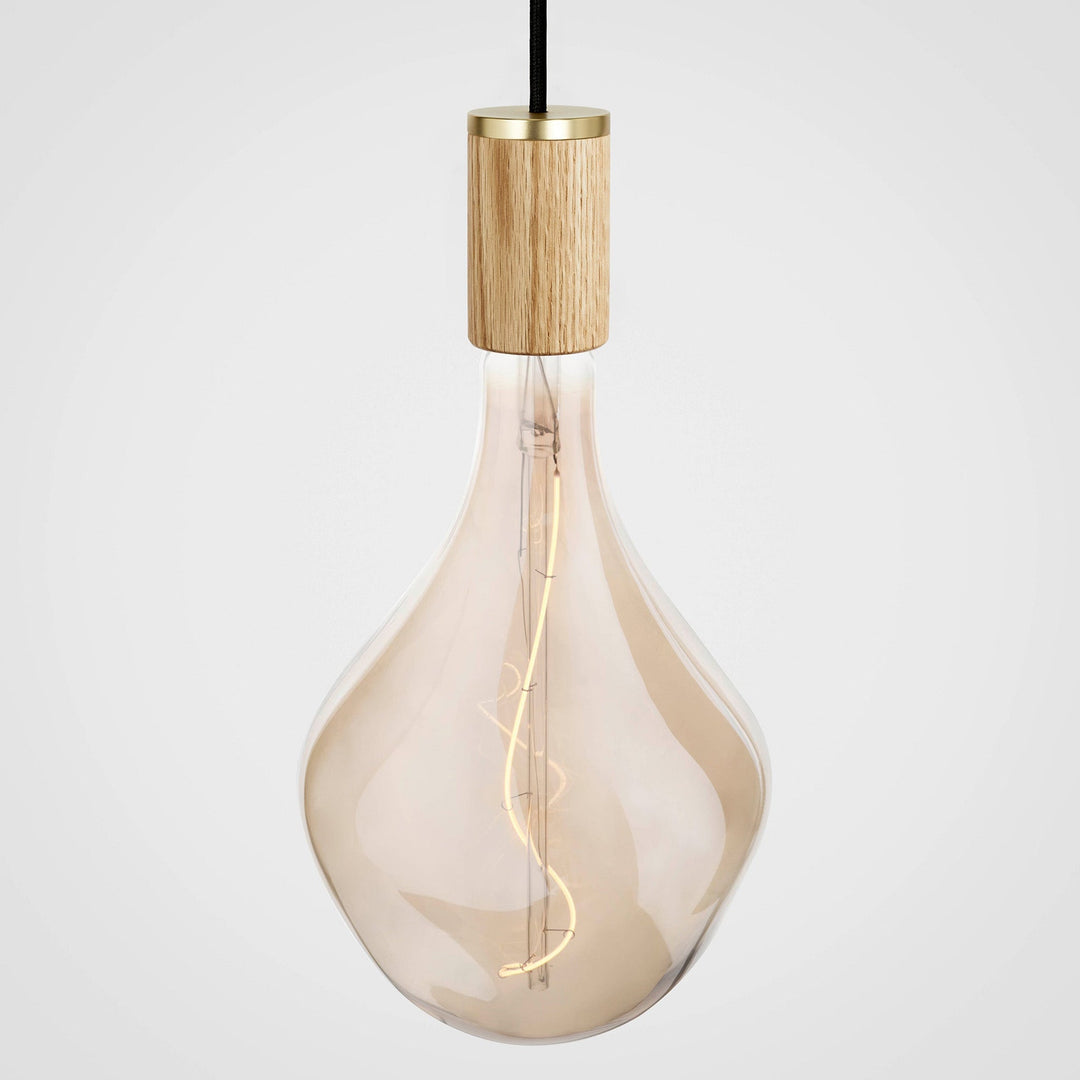 Nine Pendant in Oak + Voronoi II