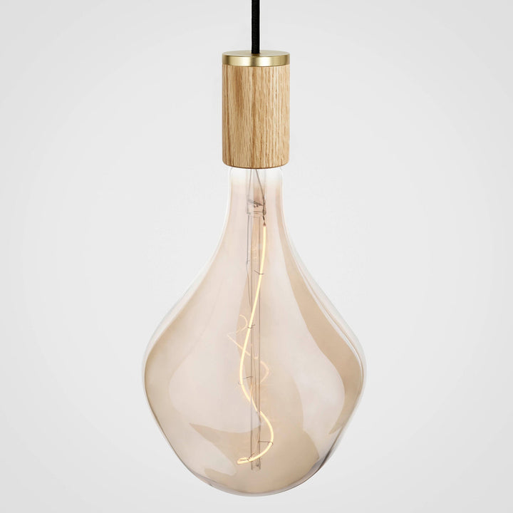 Nine Pendant in Oak + Voronoi II