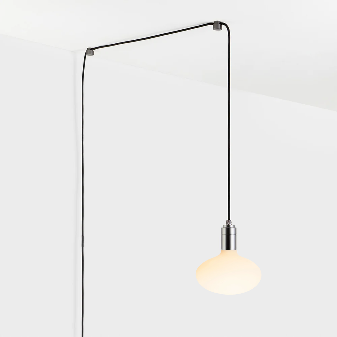 Oval Dim to Warm Plug-In Pendant in Graphite