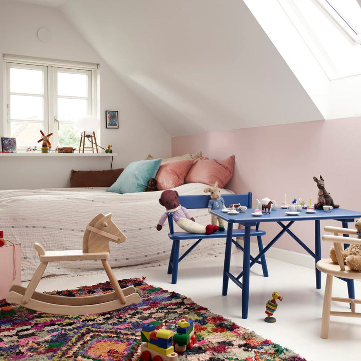 FDB Møbler P12 Children Rocking Horse, Nature Lacquered Beech