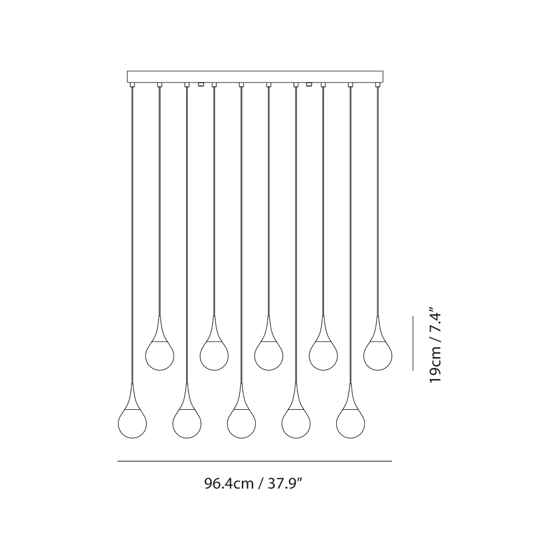 Paopao Pendant PZ10 by Seed Design, dimension drawing
