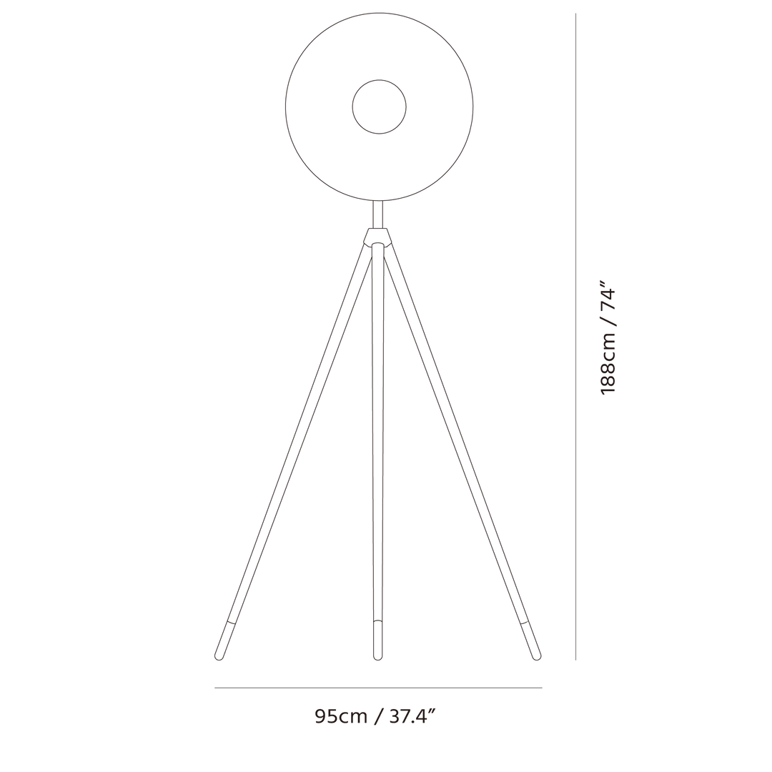 Apollo Mega Floor Lamp by Seed Design, dimension drawing