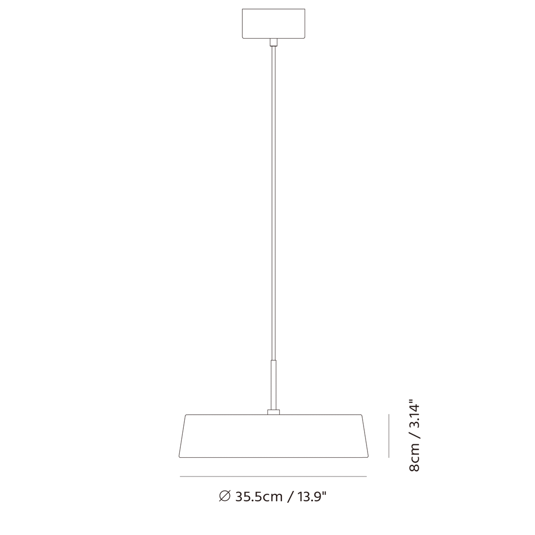 China LED Pendant by Seed Design, dimension drawing