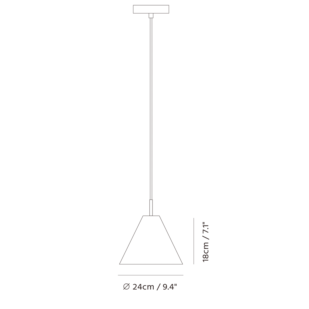 Castle Cone Pendant by Seed Design, dimension drawing