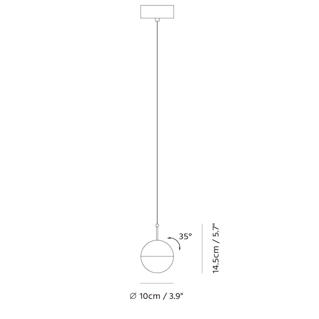 Dora Pendant by Seed Design, dimension drawing