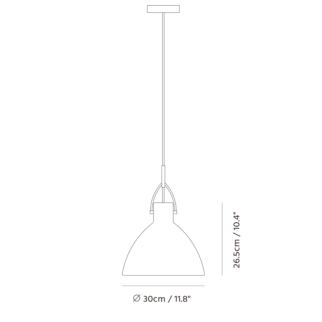 Laito Pendant L by Seed Design, dimension drawing