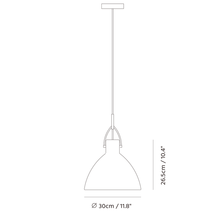 Laito Pendant L by Seed Design, dimension drawing