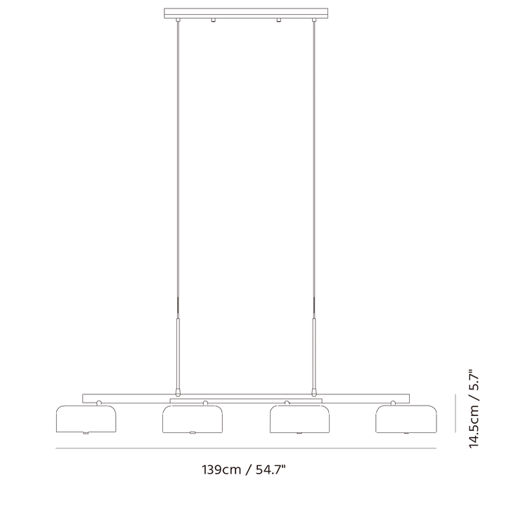 Lalu+ Pendant by Seed Design, dimension drawing