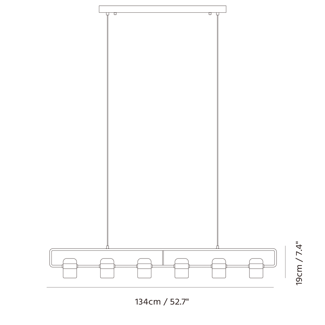 Ling Pendant 6 by Seed Design, dimension drawing