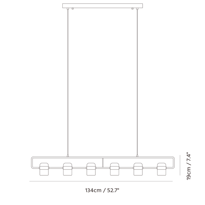 Ling Pendant 6 by Seed Design, dimension drawing