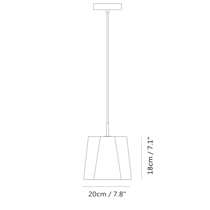 Castle Rock Pendant by Seed Design, dimension drawing