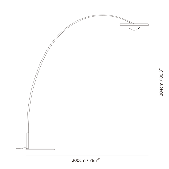 Sol Mega Floor Lamp by Seed Design, dimension drawing