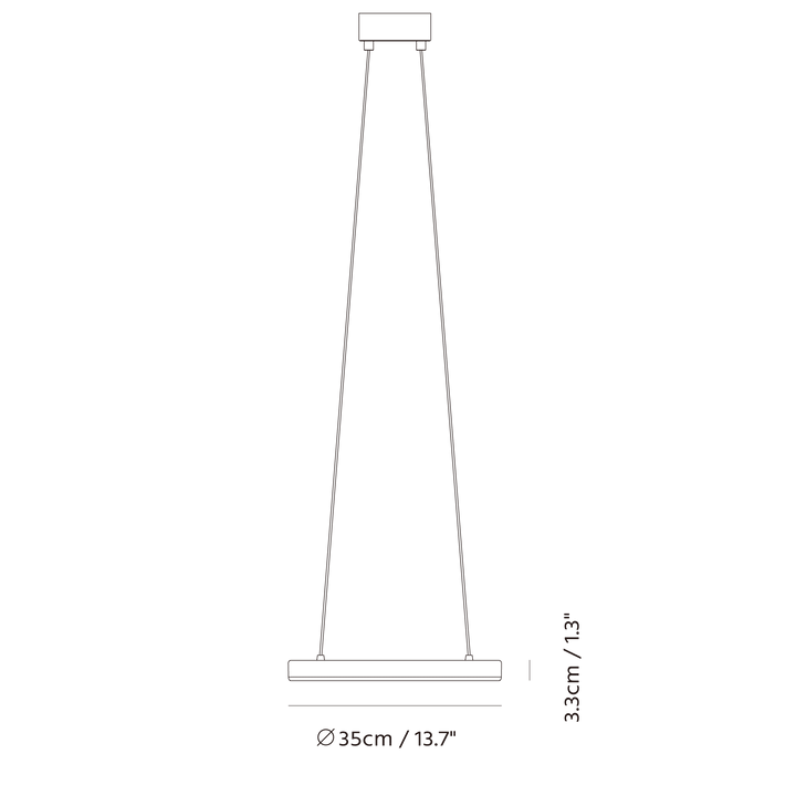 Sol Pendant L by Seed Design, dimension drawing