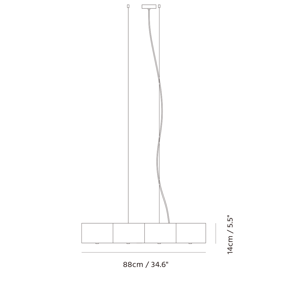 Zhe Pendant 4 by Seed Design, dimension drawing