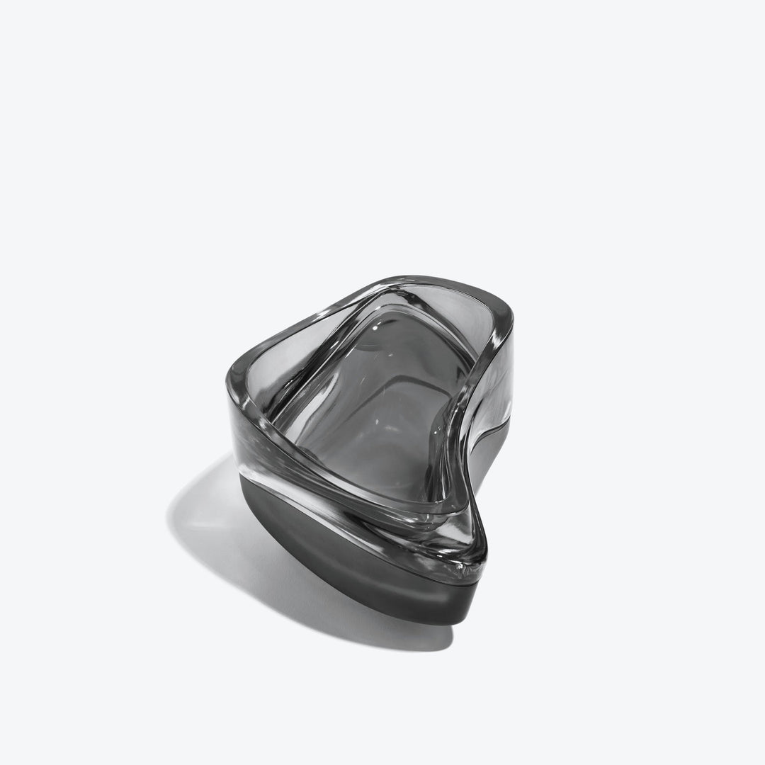 Plex Vessel, Set of 2 — Smoke vessels stacked closed, end-on three-quarter view