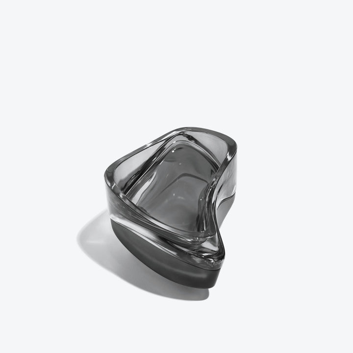 Plex Vessel, Set of 2 — Smoke vessels stacked closed, end-on three-quarter view