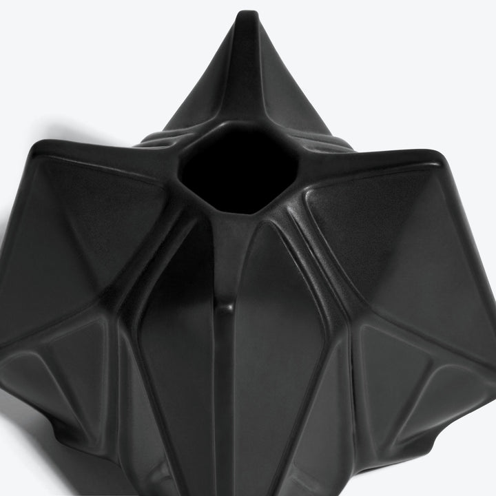 Prime Reed Diffuser — black matte finish, close-up of the faceted top and opening