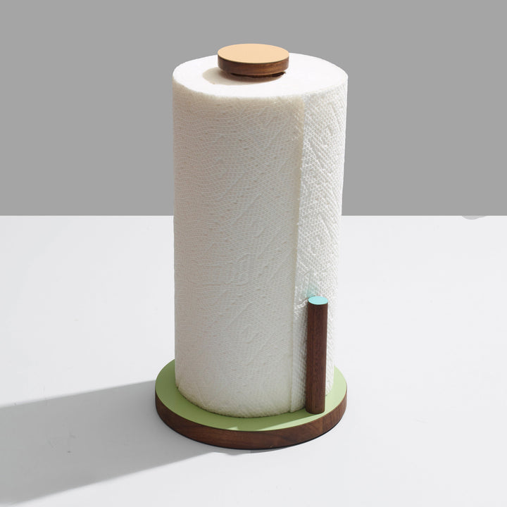 The Paper Towel Keeper - Walnut/Green