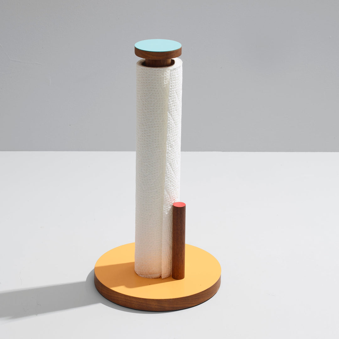 The Paper Towel Keeper - Walnut/Orange