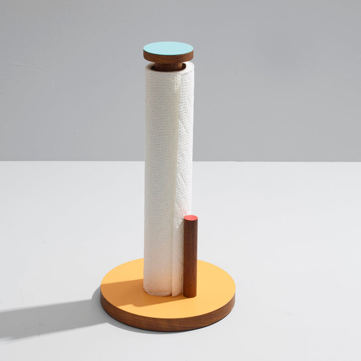 The Paper Towel Keeper - Walnut/Orange