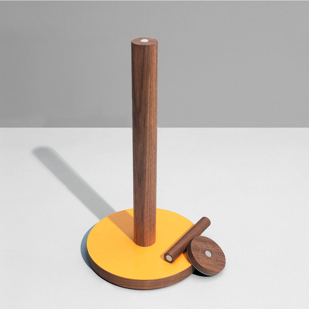The Paper Towel Keeper - Walnut/Orange
